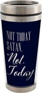 🔥 satan, you shall not prevail today! 16 oz stainless steel travel mug with lid logo