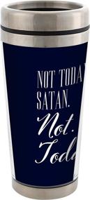 img 2 attached to 🔥 Satan, You Shall Not Prevail Today! 16 oz Stainless Steel Travel Mug with Lid