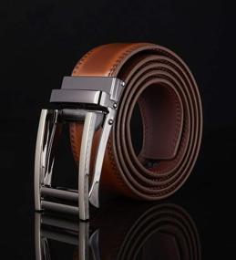 img 3 attached to 👔 Sportoli men's genuine leather automatic ratchet belt accessory for a stylish look