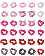 adorable pack of 30 rabbit ear hair scrunchies for toddler girls: cute and functional hair accessories for baby ponytails! logo