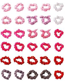 img 4 attached to Adorable Pack of 30 Rabbit Ear Hair Scrunchies for Toddler Girls: Cute and Functional Hair Accessories for Baby Ponytails!