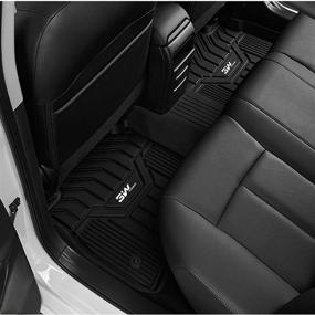 img 1 attached to Custom Fit TPE All Weather Floor Mats for Nissan Altima 2019-2021 - Full Set of Car Liners for 1st and 2nd Row - Black