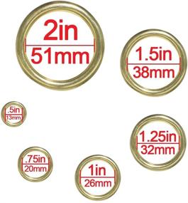 img 2 attached to 🔗 Craft County Brass O-Rings (1 1/2 Inch, 2 Pack) - Durable and Versatile Rings for Various Crafting Projects