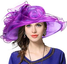 img 3 attached to Womens Fascinator British Wedding Two Tone Red Women's Accessories for Special Occasion Accessories