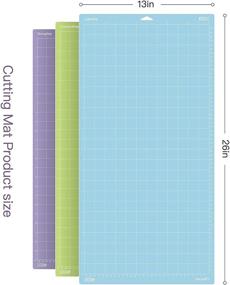 img 3 attached to 🔪 RIZEE VarietyGrip Cutting Mat 3-Pack: Adhesive Sticky Mutlicolor Quilting Cricket Replacement Cut Mats for Cricut Maker/Explore Air 2/Air/One (12"x24")