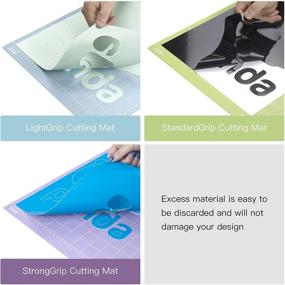 img 2 attached to 🔪 RIZEE VarietyGrip Cutting Mat 3-Pack: Adhesive Sticky Mutlicolor Quilting Cricket Replacement Cut Mats for Cricut Maker/Explore Air 2/Air/One (12"x24")