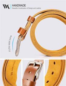 img 3 attached to 👔 High-Quality Grain Leather Italian Men's Accessories and Belts by WOLFANT