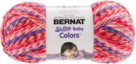 🌈 bernat softee baby colors yarn in pink rainbow - 4.25 oz, 1 ball logo