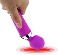 💜 cordless deep tissue mini wand massager - powerful handheld massage wand with 16 vibration modes (purple) logo