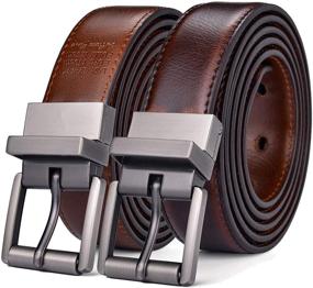 img 4 attached to Premium Reversible Leather Rotated Men's Accessories: Beltox Casual Belts in Focus