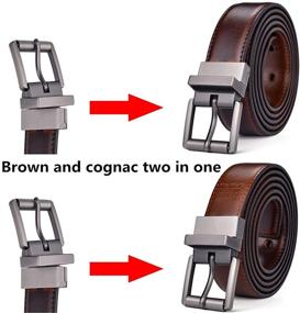 img 3 attached to Premium Reversible Leather Rotated Men's Accessories: Beltox Casual Belts in Focus