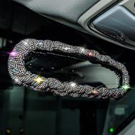 💎 valleycomfy bling car mirror accessories: stunning rhinestone rearview mirror cover for women logo