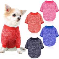 🐶 cozy and stylish 4-piece dog sweater set for small pets - ultimate winter protection for your dogs and cats логотип