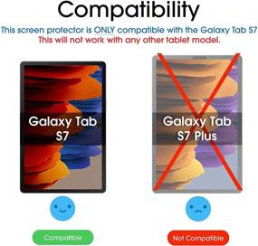 img 3 attached to 📱 amFilm Galaxy Tab S7 Screen Protector, [2 Pack] Tempered Glass for 11 inch Samsung Galaxy Tab S7 2020 - Scratch Resistant, S Pen Compatible & Bubbles Free