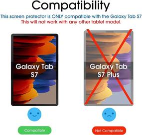 img 3 attached to 📱 Защитная пленка amFilm Galaxy Tab S7, [2 шт.] из закаленного стекла для 11-дюймового планшета Samsung Galaxy Tab S7 2020 года - устойчивая к царапинам, совместима с S Pen и без пузырей
