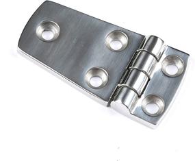 img 1 attached to 🚤 3x1.5" Heavy Duty Marine Stainless Steel Shortside Boat Hinges - Pair with Screws by Mxeol