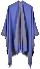 img 3 attached to Vintage Fringe Tassel Fashion Poncho Women's Accessories