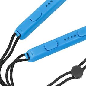 img 2 attached to 🎮 XBERSTAR 1 Pair of Portable Joy-Con Controller Hand Straps Wrist Ropes for Nintendo Switch Video Games (Blue)