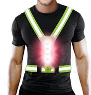 highly visible muisci reflective running vest with led lights - ideal reflective gear for sports enthusiasts logo