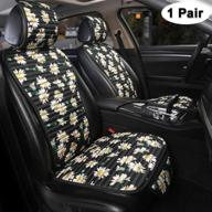 🐼 giant panda 1 pair daisy car seat covers protectors for women lady – front printed seat covers, universal fit for cars suv logo