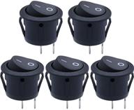 🚢 mxuteuk 5pcs snap-in round boat rocker switch toggle power spst on-off 2 pin ac 250v 6a 125v 10a: ideal for car, boat, and household appliances – 1 year warranty included! logo