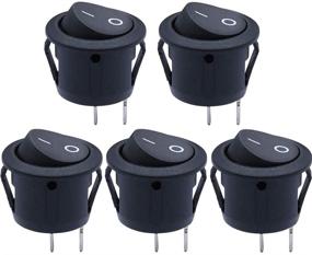 img 4 attached to 🚢 MXUTEUK 5pcs Snap-in Round Boat Rocker Switch Toggle Power SPST ON-OFF 2 Pin AC 250V 6A 125V 10A: Ideal for Car, Boat, and Household Appliances – 1 Year Warranty Included!