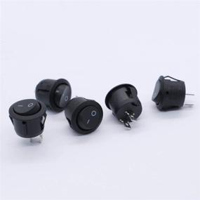 img 1 attached to 🚢 MXUTEUK 5pcs Snap-in Round Boat Rocker Switch Toggle Power SPST ON-OFF 2 Pin AC 250V 6A 125V 10A: Ideal for Car, Boat, and Household Appliances – 1 Year Warranty Included!