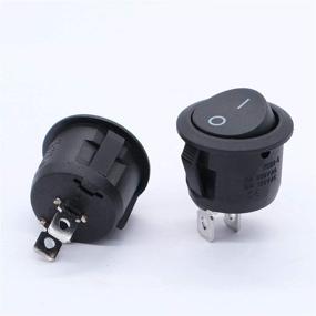 img 2 attached to 🚢 MXUTEUK 5pcs Snap-in Round Boat Rocker Switch Toggle Power SPST ON-OFF 2 Pin AC 250V 6A 125V 10A: Ideal for Car, Boat, and Household Appliances – 1 Year Warranty Included!