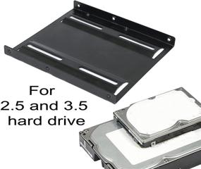 img 3 attached to 📁 SaiTech IT 5-Pack 2.5" to 3.5" Bay SSD HDD Mounting Bracket Adapter Tray Kit – Metal Black Disk Drive Adapter for Notebooks