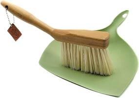 img 2 attached to 🧹 Town Your Little Helper Mini Bamboo Broom & Dustpan Set - Eco-Friendly Angled Brush with Sleek Matte Design, Ideal for Countertop, Table & Desk, Car & Camp Sweeping