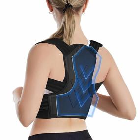 img 4 attached to 💪 LITTAR Back Brace: The Ultimate Posture Corrector with Adjustable Lumbar Support for Men and Women - Relieve Neck, Back, and Shoulder Pain!