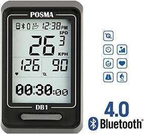 img 1 attached to 🚴 POSMA DB1 BLE4.0 Cycling Computer Speedometer Odometer with GPS Smartphone Integration for iPhone and Android (Option to Bundle with BHR20 Heart Rate Monitor and BCB20 Speed/Cadence Sensor)