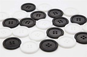 img 1 attached to 🧵 Stylish GANSSIA 1 Inch Black Resin Buttons - Pack of 50PCS for Sewing and DIY Crafts