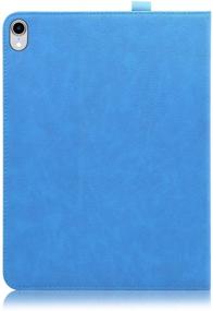 img 2 attached to 📱 TOAKA iPad Air 4 Case - Soft Leather Stand Folio Case for Apple iPad Air 4th Generation 10.9 Inch 2020 - Blue