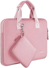 img 4 attached to 💻 Laptop Sleeve 13 13.3 13.5 Inch Case for MacBook Air Pro 13"-13.3", Surface Laptop 13.5", Pink Water Repellent Neoprene Notebook Hand Bag with Handle and Small Case