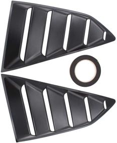 img 4 attached to 🖤 Pack of 2 Matte Black Rear Left Driver and Right Passenger Side Window Quarter Louver Cover Set by NewYall