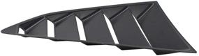 img 1 attached to 🖤 Pack of 2 Matte Black Rear Left Driver and Right Passenger Side Window Quarter Louver Cover Set by NewYall