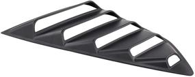 img 2 attached to 🖤 Pack of 2 Matte Black Rear Left Driver and Right Passenger Side Window Quarter Louver Cover Set by NewYall