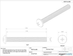 img 1 attached to 🔩 Phillips B18 6-3 Threaded Fasteners and Screws: Stainless Machine