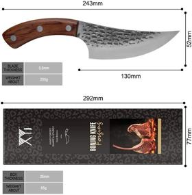 img 3 attached to 🔪 XYJ 5,5-дюймовый ручной куютый нож для обвалки: премиум нержавеющая сталь для точного филейного, резьбы и домашней кулинарии