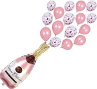 🍾 rose gold champagne bottle wine mylar balloons party decoration kit for valentine's day, bridal showers, weddings, bachelorette parties, celebrations, and anniversaries логотип