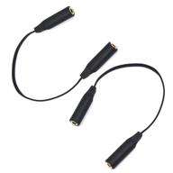 🎧 kework 2 pack 15cm 3.5mm audio extension flat cable - female to female stereo aux cord for headphone, car stereo, home stereo logo