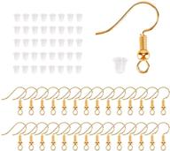 aiex 200pcs earring making supplies kit: k gold earring hooks with clear 100pcs earring safety backs - perfect for diy earring making logo