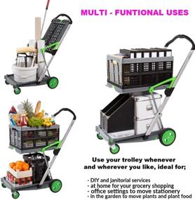 img 2 attached to 🛒 Convenient Collapsible Folding Trolley Shopping Assistant