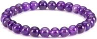 cherry tree collection: gemstone beaded bracelet in small, medium, and large sizes - 6mm round beads logo