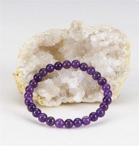 img 3 attached to Cherry Tree Collection: Gemstone Beaded Bracelet in Small, Medium, and Large Sizes - 6mm Round Beads