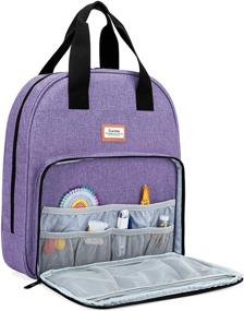 img 2 attached to 🧵 CURMIO Embroidery Starter Kit - Cross Stitch Tools Set with Storage Bag, 100 Colorful Threads, 5 Embroidery Hoops, 3 Aida Cloth & More Tools - Ideal for Beginners and Embroidery Enthusiasts - Purple