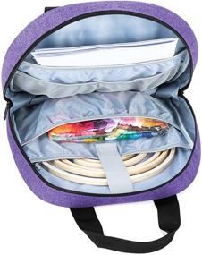 img 1 attached to 🧵 CURMIO Embroidery Starter Kit - Cross Stitch Tools Set with Storage Bag, 100 Colorful Threads, 5 Embroidery Hoops, 3 Aida Cloth & More Tools - Ideal for Beginners and Embroidery Enthusiasts - Purple