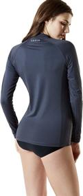 img 1 attached to 🌊 TSLA Women's Long Sleeve UPF 50+ Rash Guard, Swim Shirts for UV/Sun Protection, Ideal for Water Activities, Beach and Surf