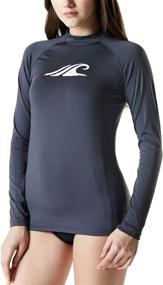 img 4 attached to 🌊 TSLA Women's Long Sleeve UPF 50+ Rash Guard, Swim Shirts for UV/Sun Protection, Ideal for Water Activities, Beach and Surf